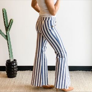 STRIPE FLARE PANTS